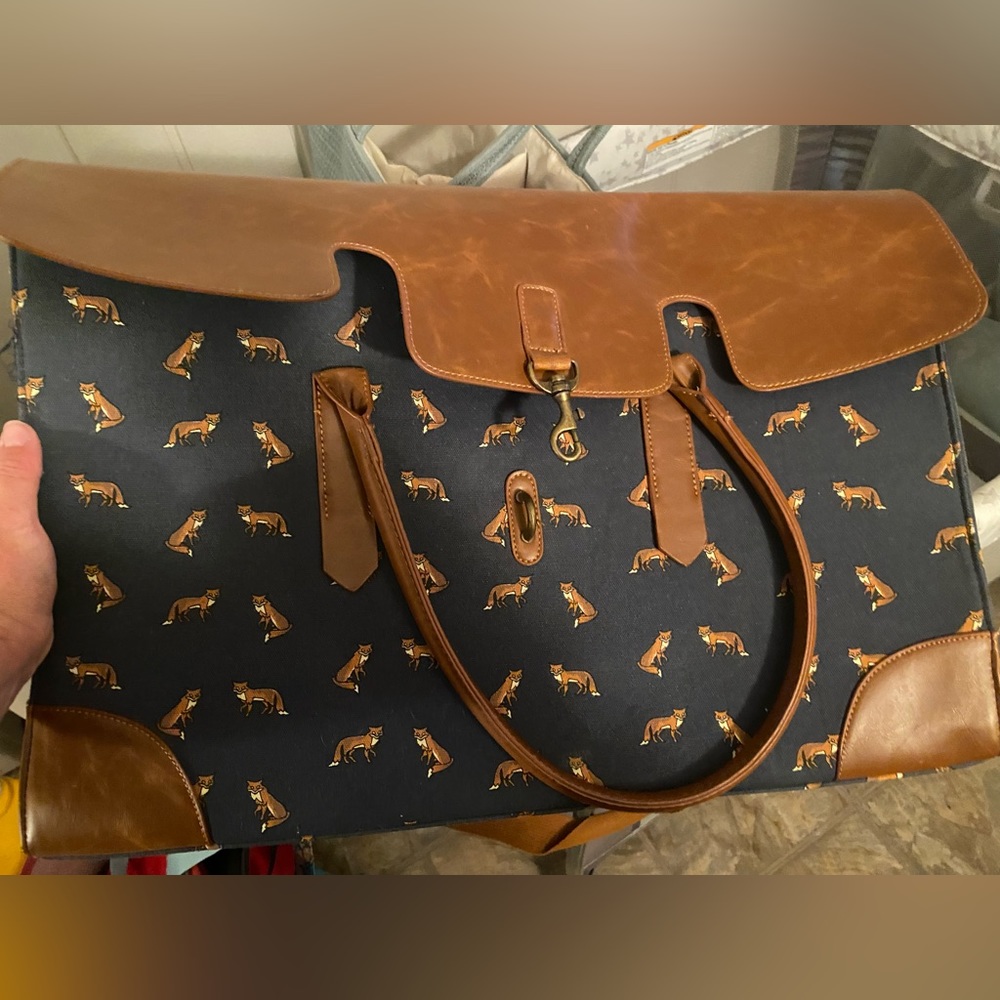 ModCloth clever endeavor fox weekend bag